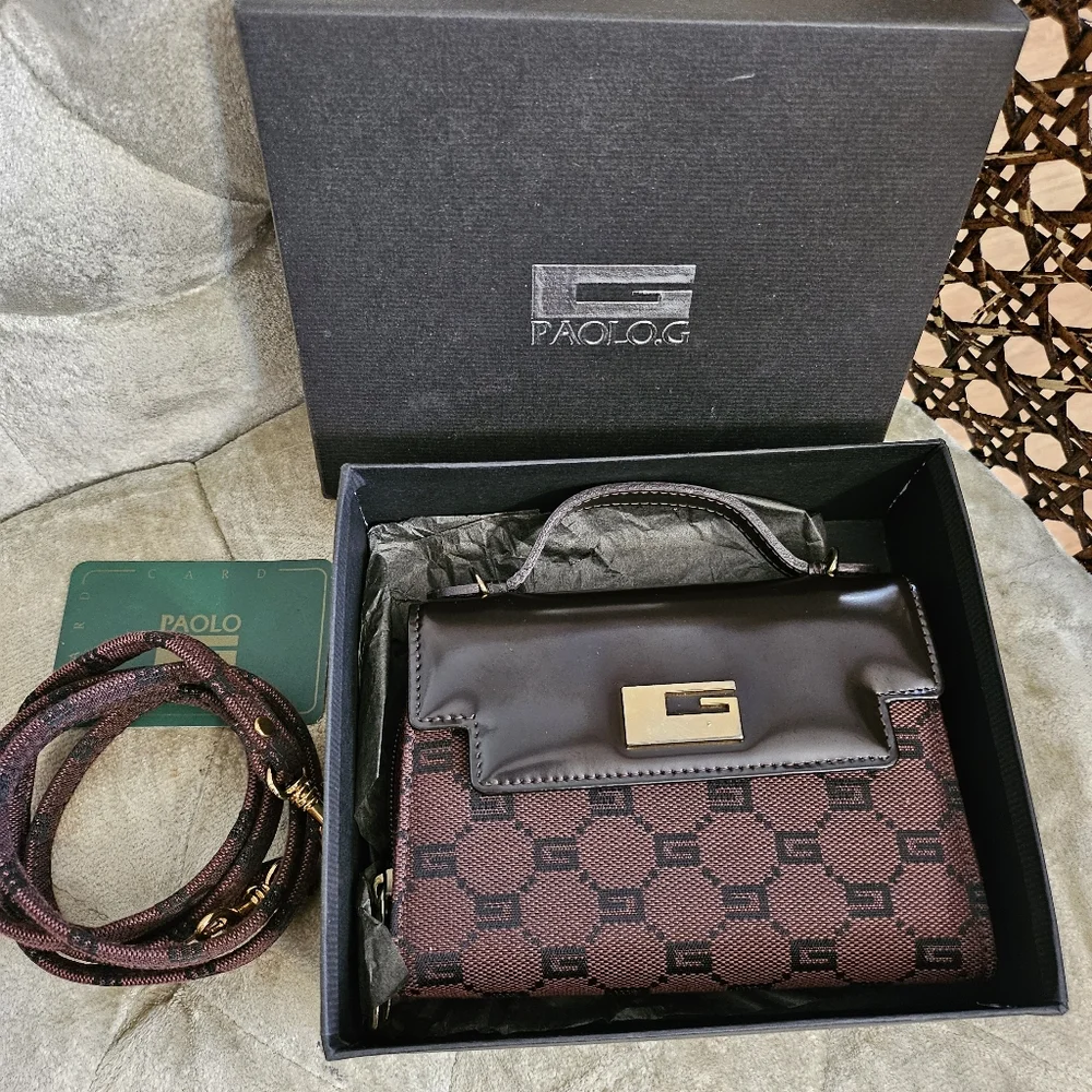 Italian Brand PAOLO GUCCI Kelly Style Mini Shoulder /crossbody Bag - Picture 1 of 5